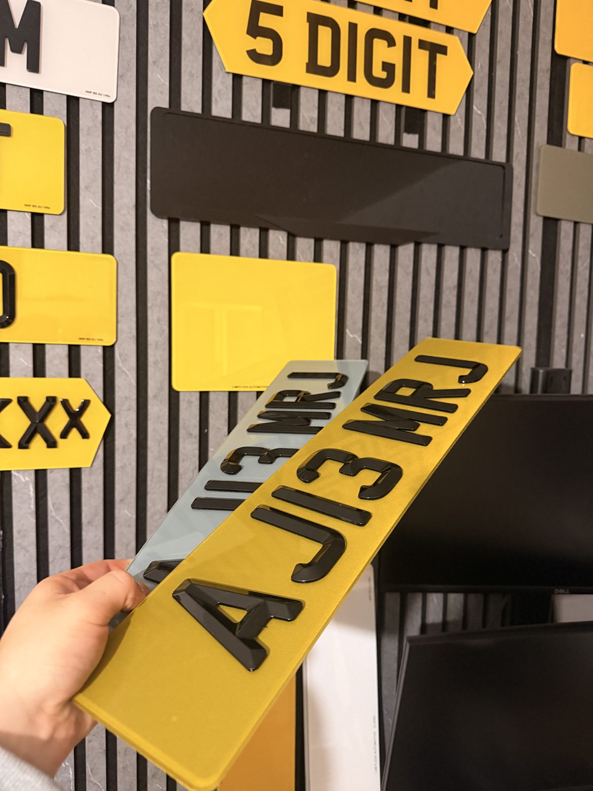 Number plates made by LLA Plates